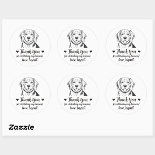 Adesivos Personalizados de Casamento com Cachorro 