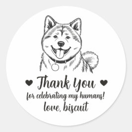 Adesivos Personalizados de Casamento com Cachorro