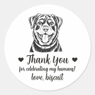 Adesivos Personalizados de Casamento com Cachorro 