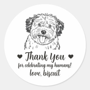Adesivos Personalizados de Casamento com Cachorro 