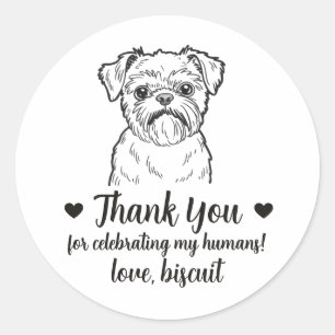 Adesivos Personalizados de Casamento com Cachorro 