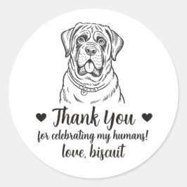 Adesivos Personalizados de Casamento com Cachorro