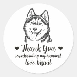 Adesivos Personalizados de Casamento com Cachorro