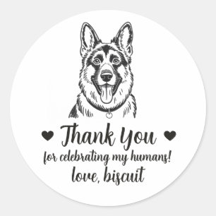 Adesivos Personalizados de Casamento com Cachorro 
