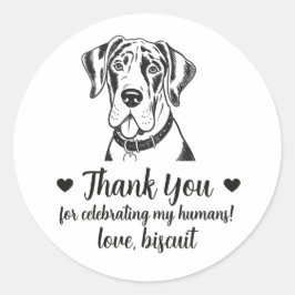 Adesivos Personalizados de Casamento com Cachorro