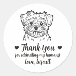 Adesivos Personalizados de Casamento com Cachorro