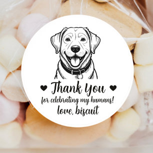 Adesivos Personalizados de Casamento com Cachorro