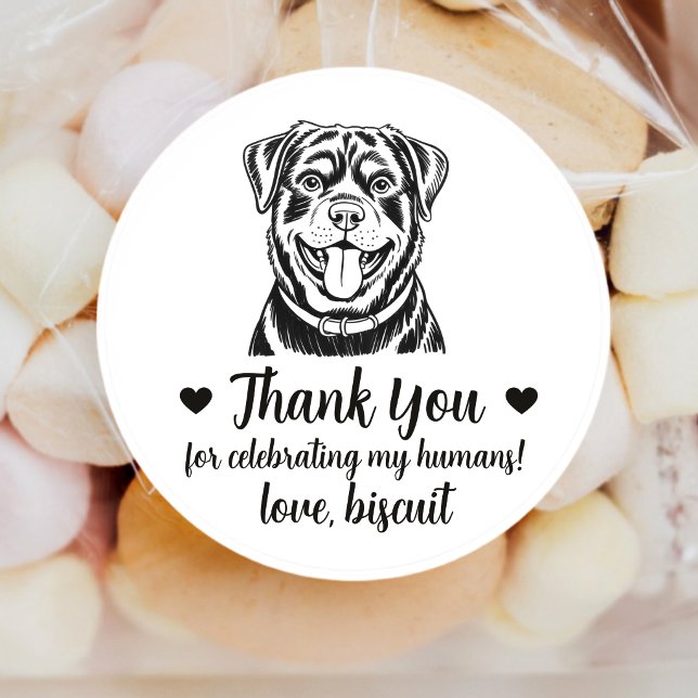 Adesivos Personalizados de Casamento com Cachorro  (Criador carregado)