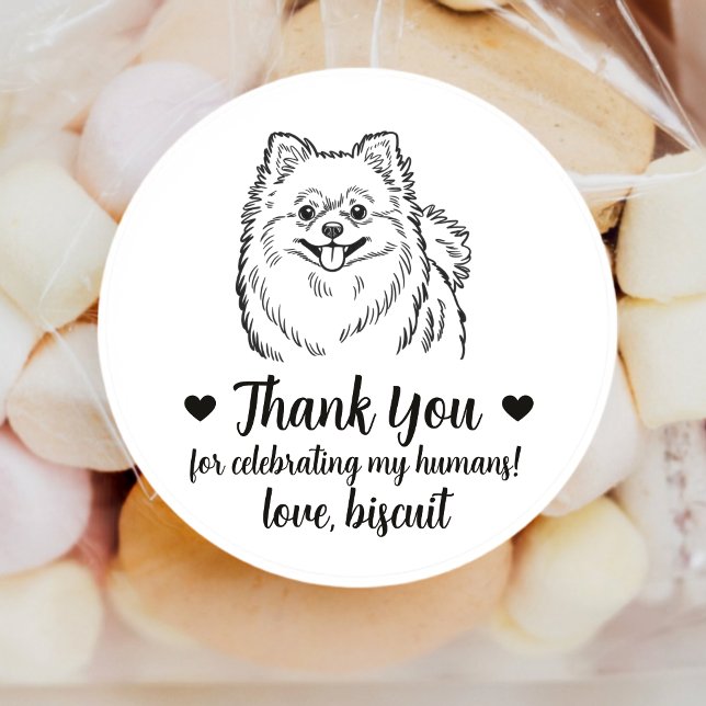 Adesivos Personalizados de Casamento com Cachorro  (Criador carregado)