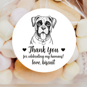 Adesivos Personalizados de Casamento com Cachorro