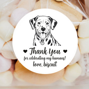 Adesivos Personalizados de Casamento com Cachorro 
