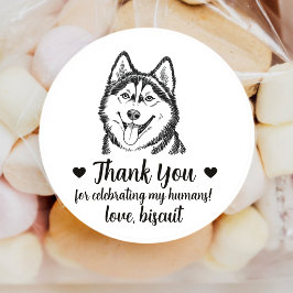 Adesivos Personalizados de Casamento com Cachorro 
