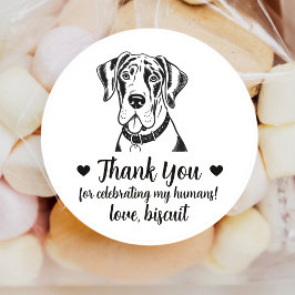 Adesivos Personalizados de Casamento com Cachorro 