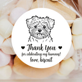 Adesivos Personalizados de Casamento com Cachorro 