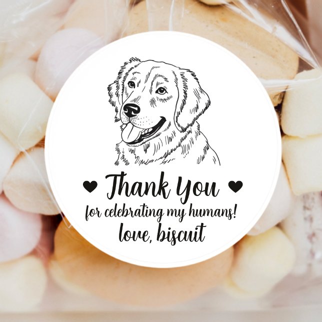 Adesivos Personalizados de Casamento com Cachorro  (Criador carregado)