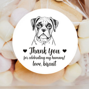 Adesivos Personalizados de Casamento com Cachorro