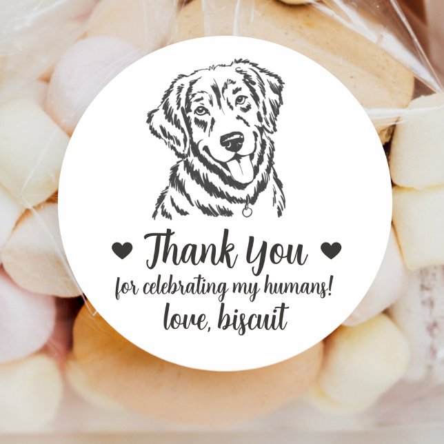 Adesivos Personalizados de Casamento com Cachorro  (Criador carregado)