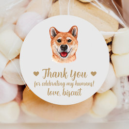 Adesivos Personalizados de Casamento com Cachorro 