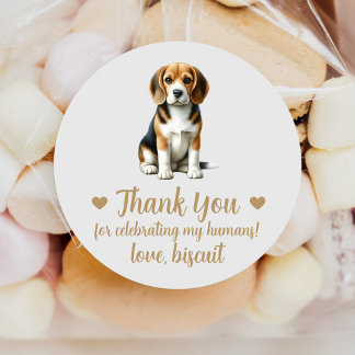 Adesivos Personalizados de Casamento com Cachorro