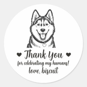Adesivos Personalizados de Casamento com Cachorro