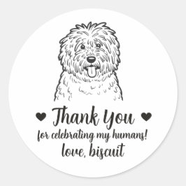 Adesivos Personalizados de Casamento com Cachorro