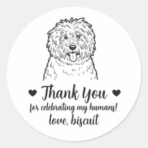 Adesivos Personalizados de Casamento com Cachorro
