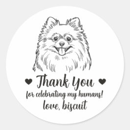 Adesivos Personalizados de Casamento com Cachorro
