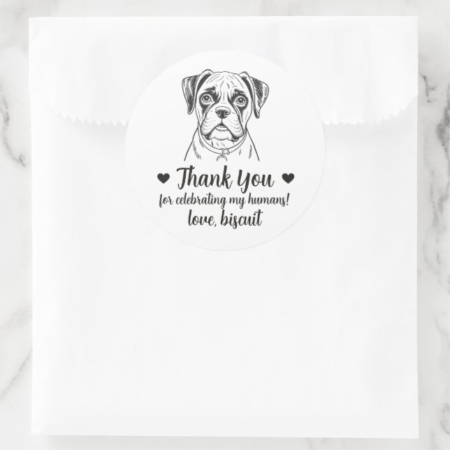 Adesivos Personalizados de Casamento com Cachorro  (Bolsa)
