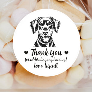 Adesivos Personalizados de Casamento com Doberman