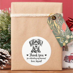 Adesivos Personalizados de Casamento com Doberman