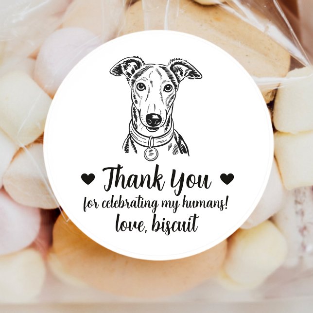 Adesivos Personalizados de Casamento com Greyhound (Criador carregado)