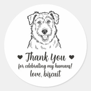 Adesivos Personalizados de Casamento com Lobo-houn