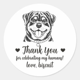 Adesivos Personalizados de Casamento com Rottweile