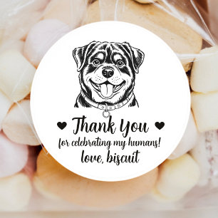 Adesivos Personalizados de Casamento com Rottweile