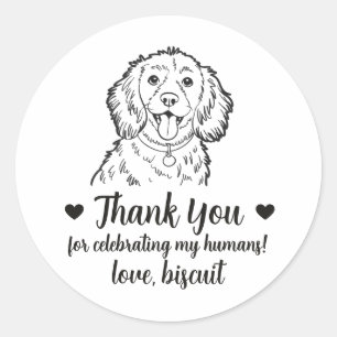 Adesivos Personalizados de Casamento com Spaniel