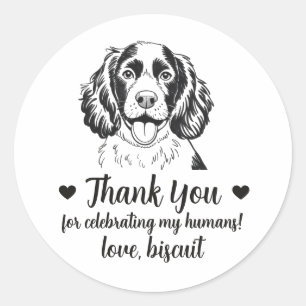 Adesivos Personalizados de Casamento com Spaniel