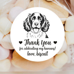Adesivos Personalizados de Casamento com Spaniel