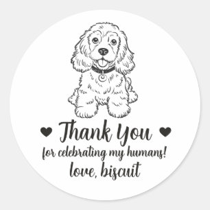 Adesivos Personalizados de Casamento com Spaniel