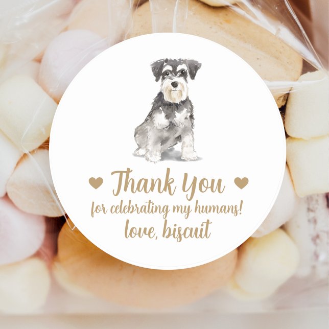 Adesivos Personalizados de Casamento de Cachorro (Criador carregado)