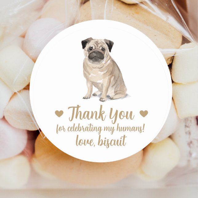 Adesivos Personalizados de Casamento de Cachorro (Criador carregado)