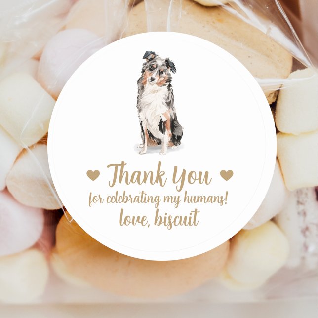 Adesivos Personalizados de Casamento de Cachorro (Criador carregado)