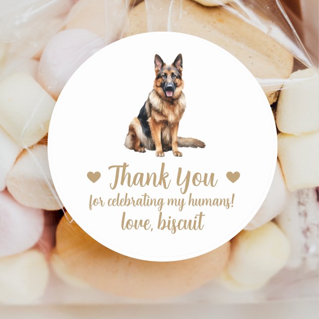 Adesivos Personalizados de Casamento de Cachorro (Criador carregado)