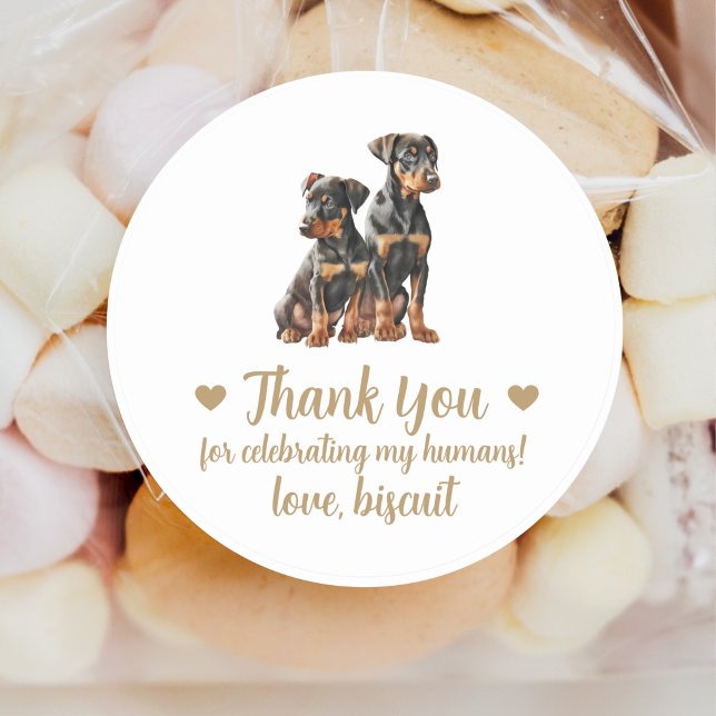 Adesivos Personalizados de Casamento de Cachorro (Criador carregado)