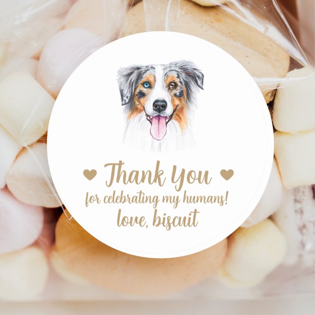 Adesivos Personalizados de Casamento de Cachorro (Criador carregado)