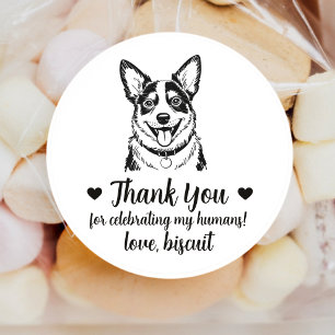 Adesivos Personalizados de Casamento de Cachorro B