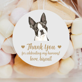 Adesivos Personalizados de Casamento de Cachorro B