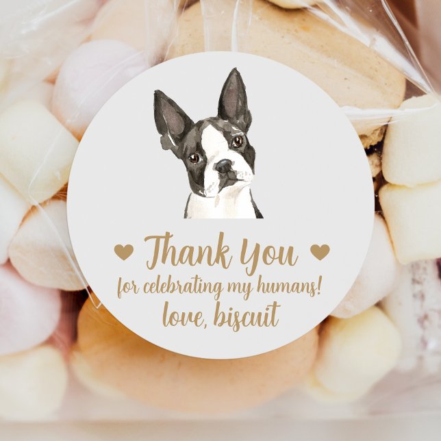 Adesivos Personalizados de Casamento de Cachorro B (Criador carregado)