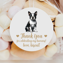 Adesivos Personalizados de Casamento de Cachorro B
