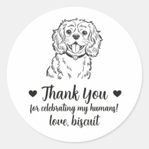 Adesivos Personalizados de Casamento de Cachorro C