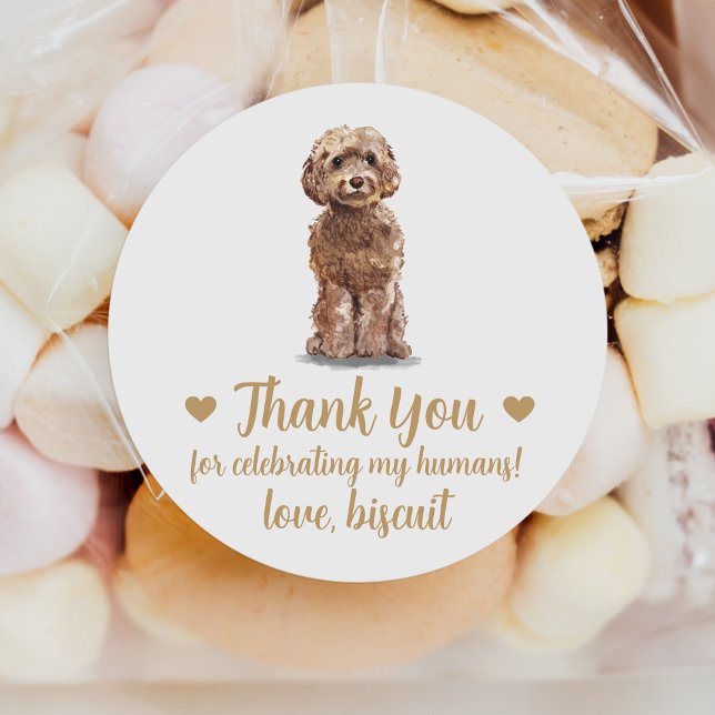 Adesivos Personalizados de Casamento de Cachorro C (Criador carregado)